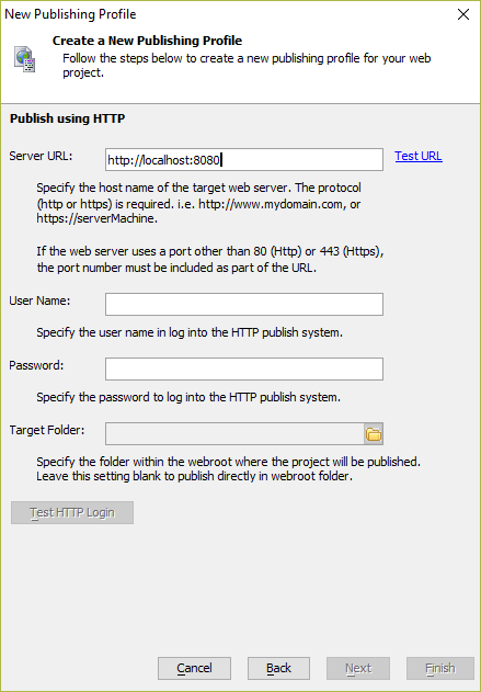 Enter the Server URL.